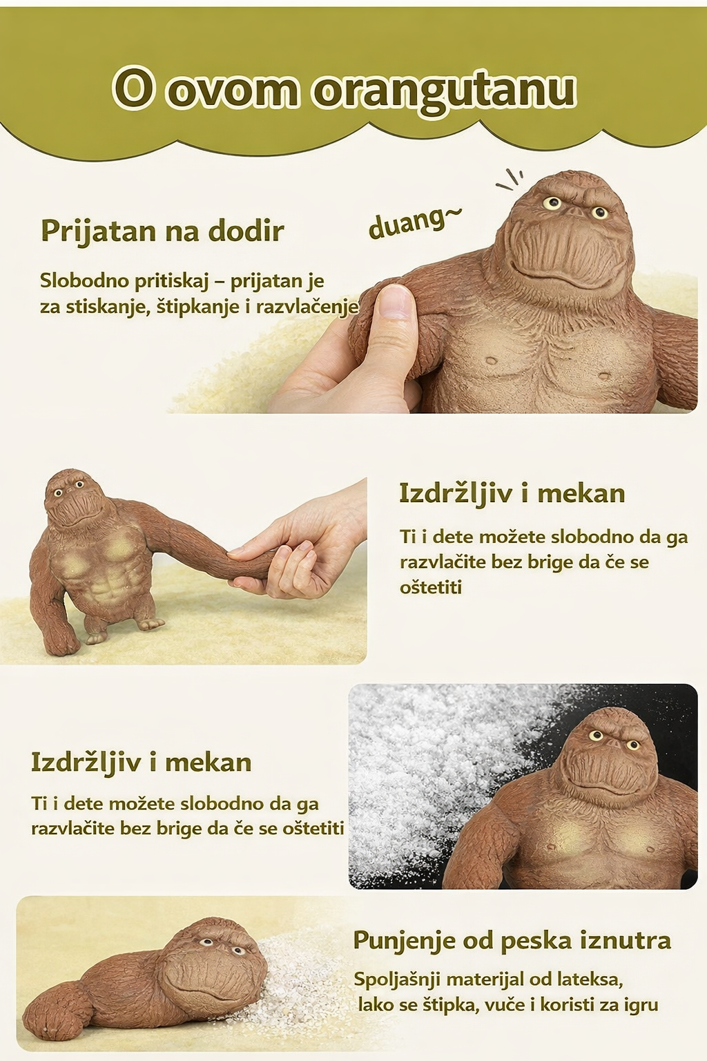 Gorilla Stress Relief Toy – “Squishy Monkey”