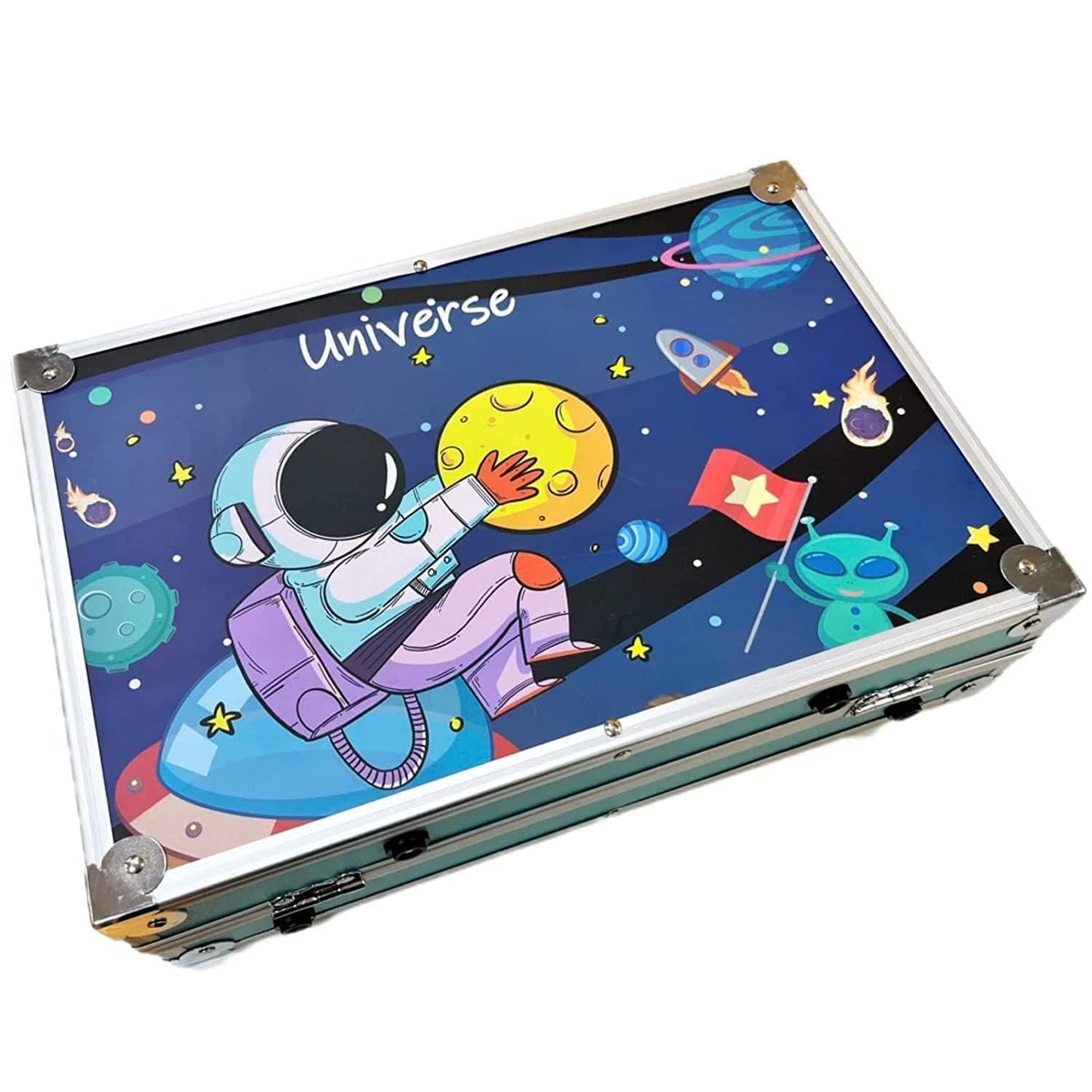 🎨 Set za crtanje i slikanje – 145 delova u aluminijumskom koferu 🚀