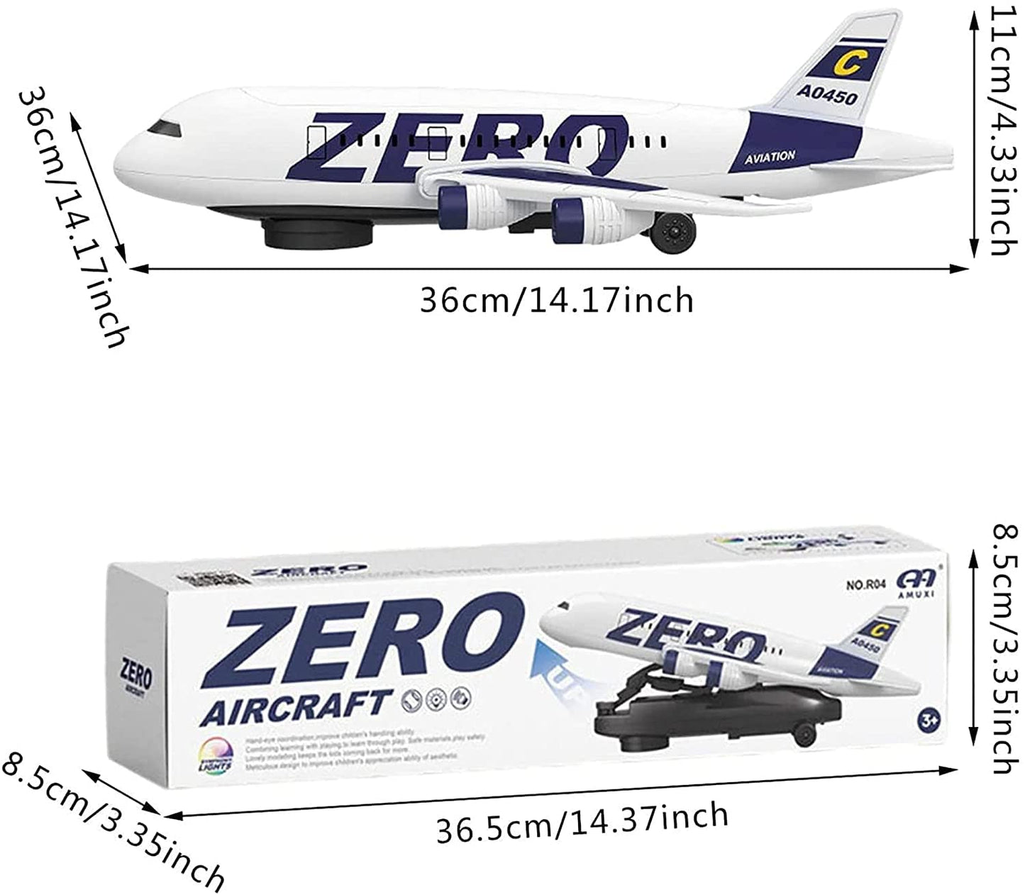 ROTIRAJUĆI AVION 360° LED AVION SA TRANSFORMACIJOM