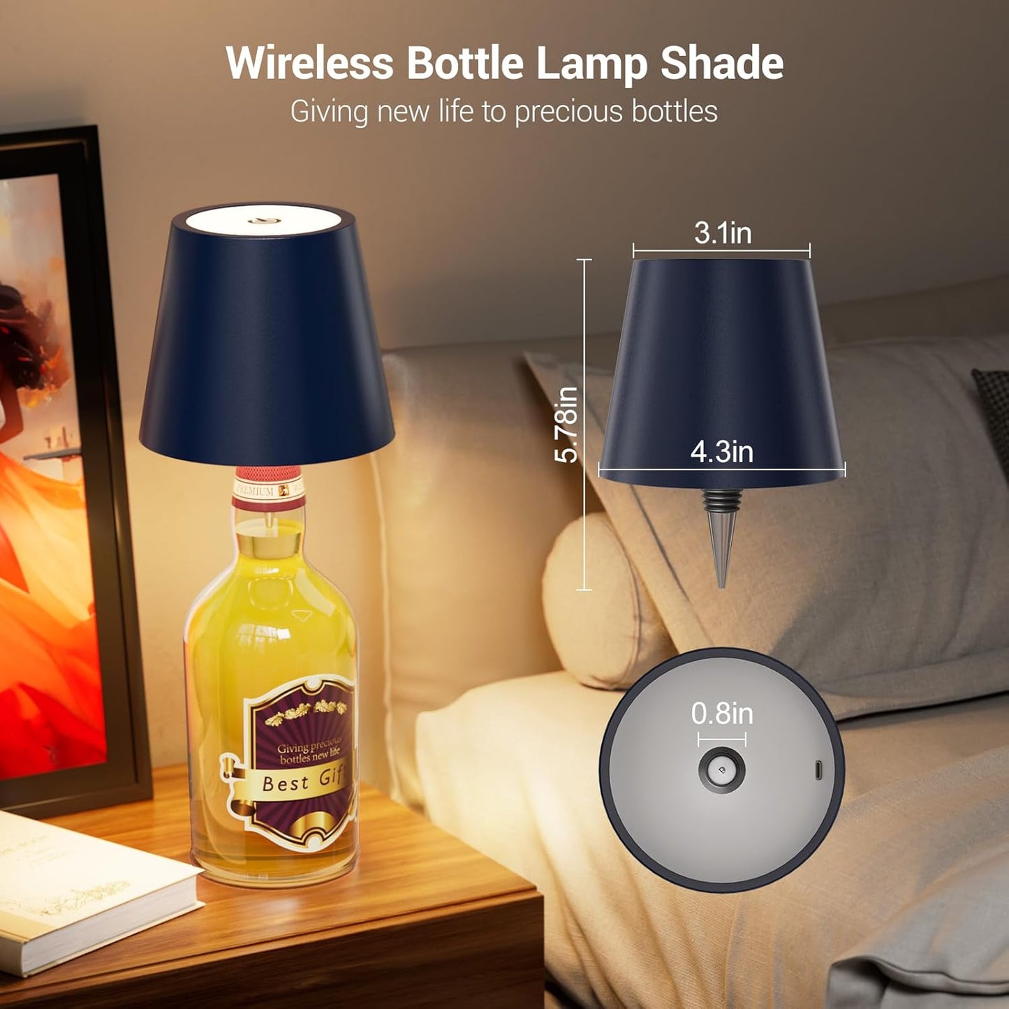 💡 Bežična LED Lampa za Flašu – Moderni Ambijentalni Dekorativni Poklon