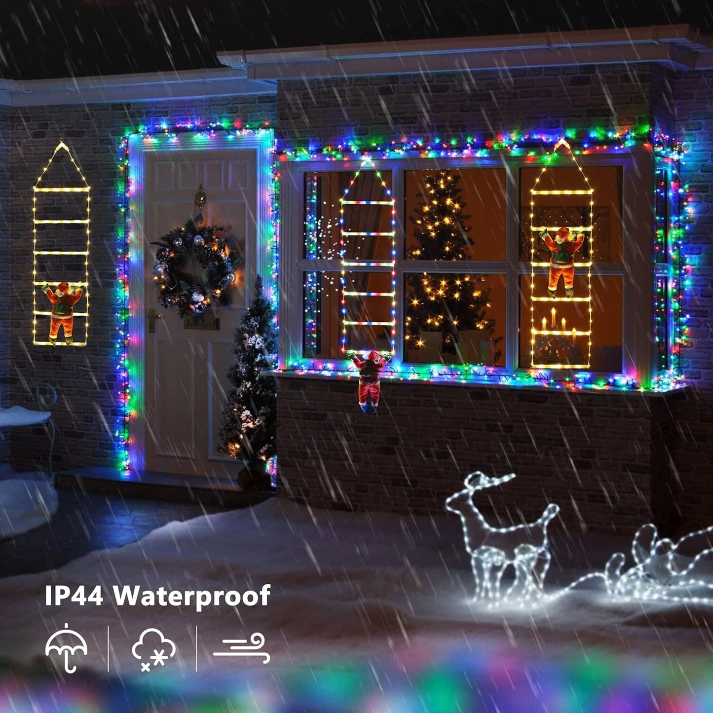 🎅 NOVO! BOŽIĆNA LED DEKORACIJA – DEDA MRAZ NA MERDEVINAMA 🎄