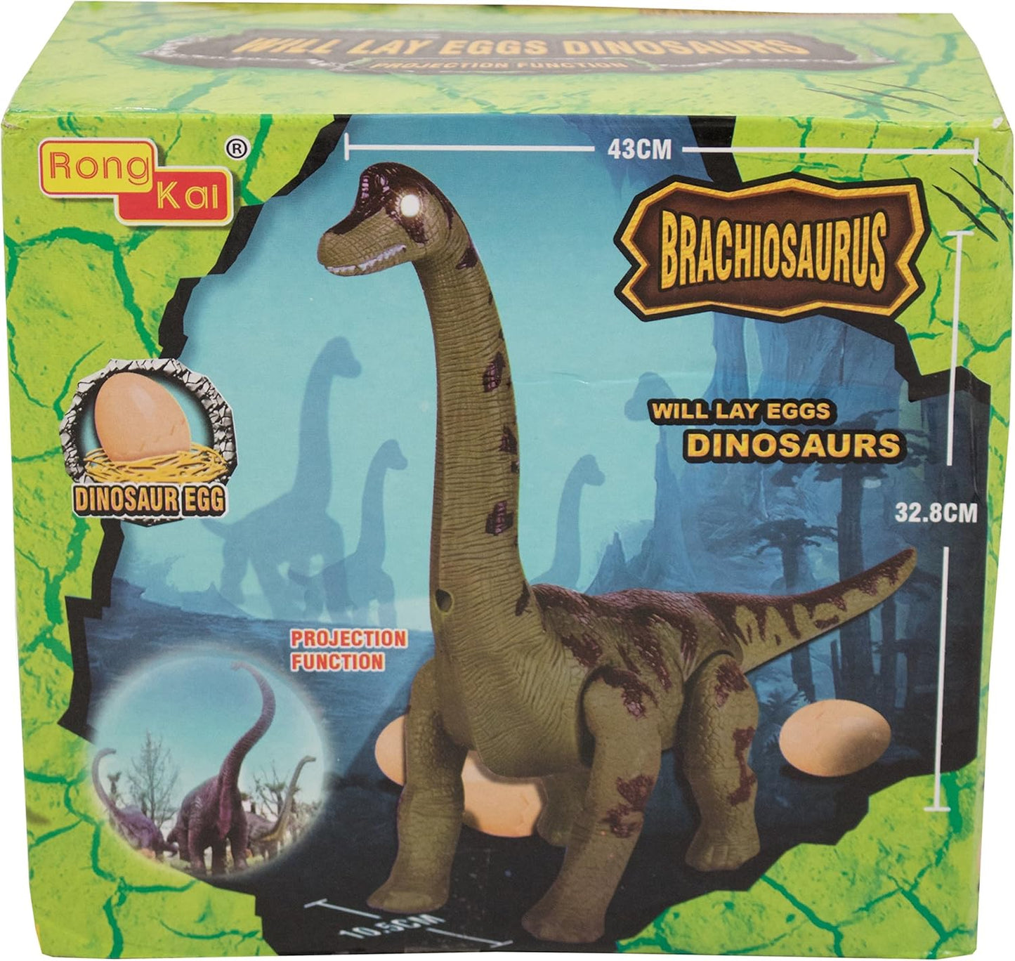 🦕 Interaktivni Dino Brachiosaurus – Projekcija, Svetla i Jaja