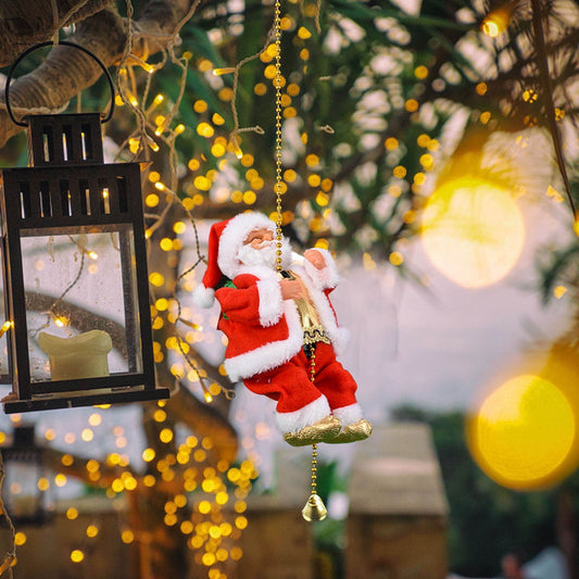 🎅 Penjući Deda Mraz – Muzička Božićna Dekoracija