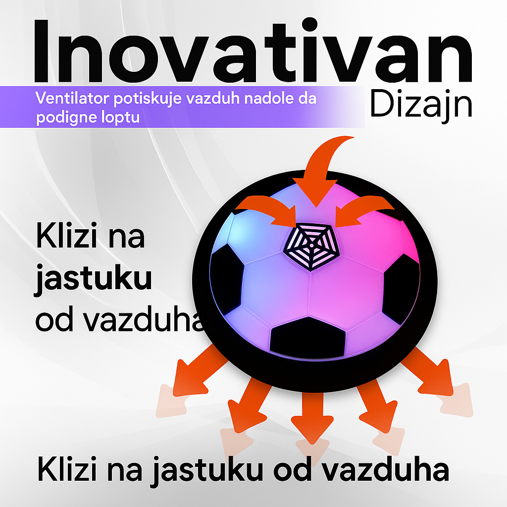 LEBDEĆA LOPTA SA LED SVETLIMA – IGRA U KUĊI