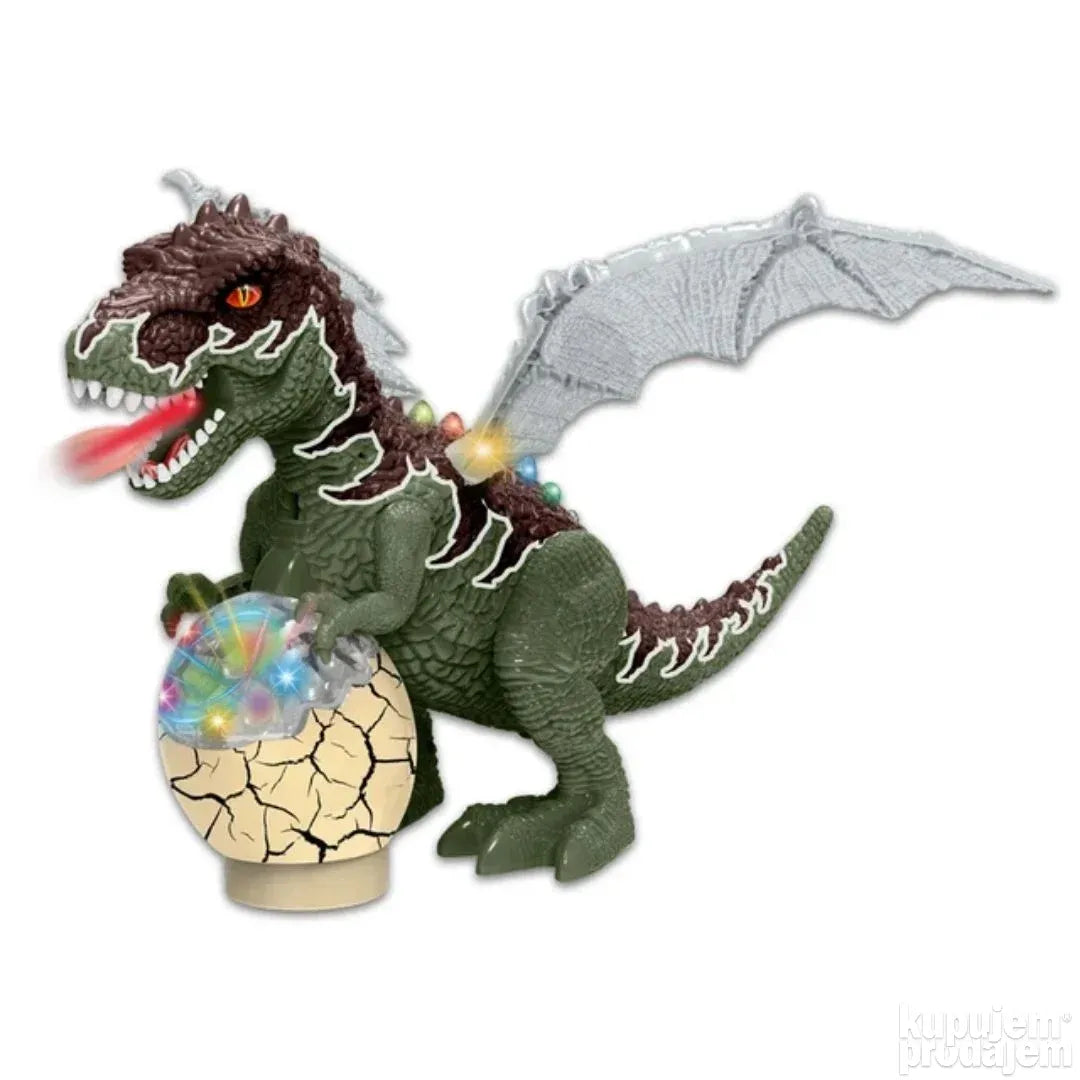 🦖 Interaktivni Dino Zmaj sa Dimom, Svetlima i Zvukom