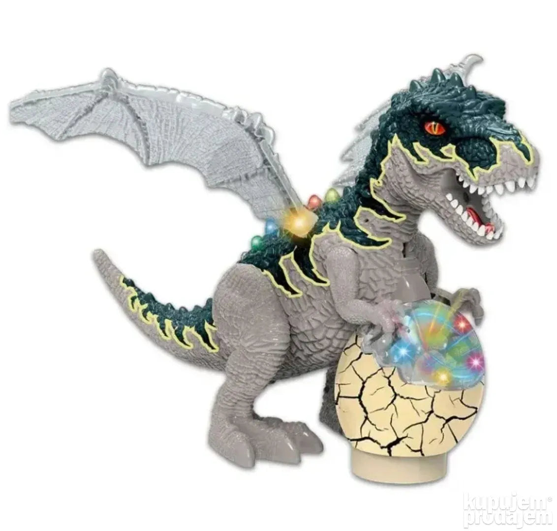🦖 Interaktivni Dino Zmaj sa Dimom, Svetlima i Zvukom