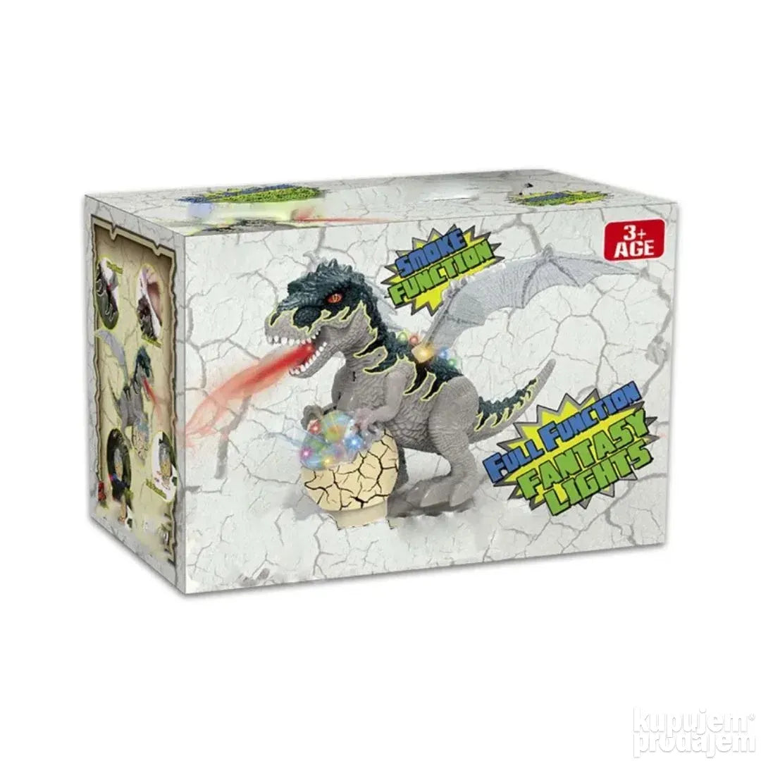 🦖 Interaktivni Dino Zmaj sa Dimom, Svetlima i Zvukom