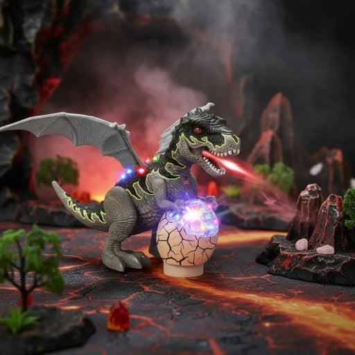 🦖 Interaktivni Dino Zmaj sa Dimom, Svetlima i Zvukom
