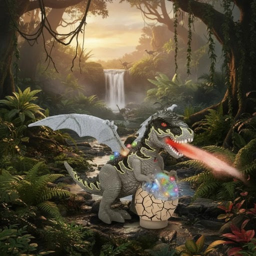 🦖 Interaktivni Dino Zmaj sa Dimom, Svetlima i Zvukom