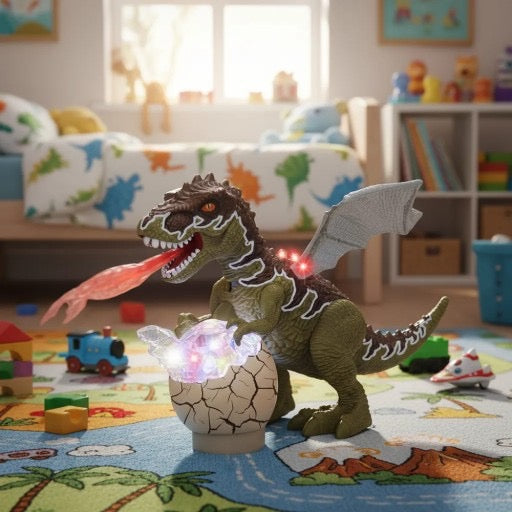 🦖 Interaktivni Dino Zmaj sa Dimom, Svetlima i Zvukom