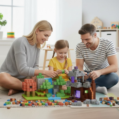 🧲 Magnetne Minecraft Kocke 132 delova + figurice