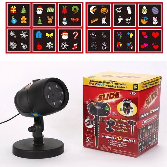 🌟 Star Shower Slide Show – LED Projektor sa 12 Slajdova